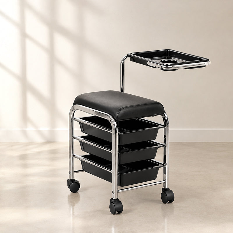 Viva Pedicure Cart Stool/Trolley with Shelves
