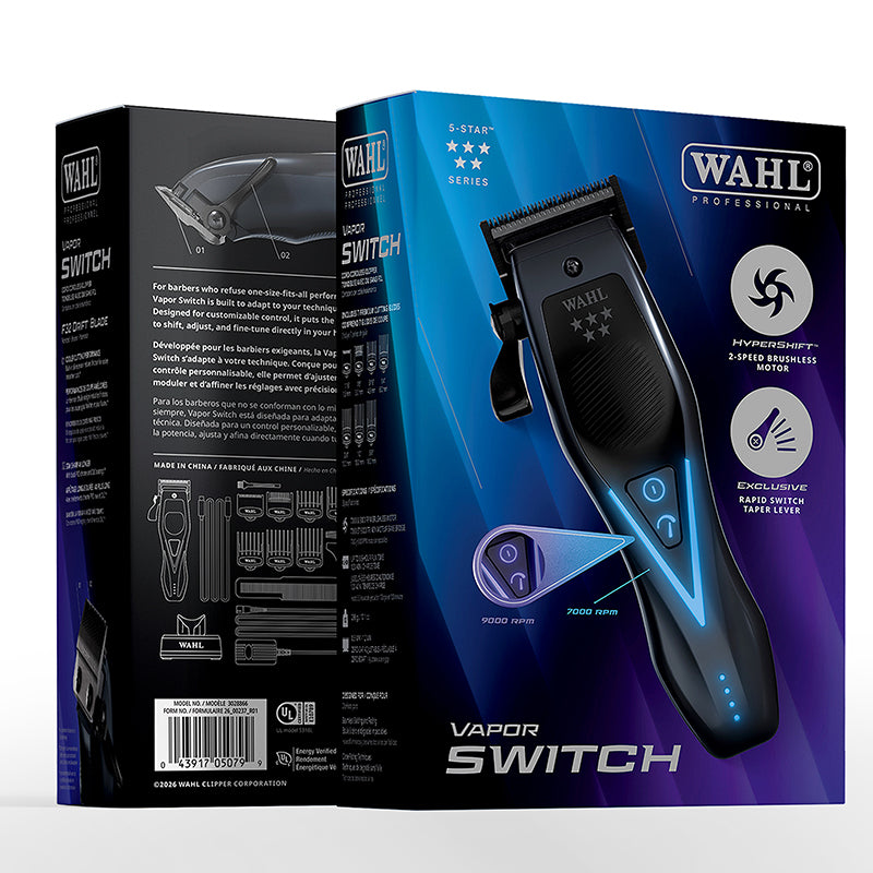 Wahl Vapor Switch Clipper with Bonus Cape and Backpack